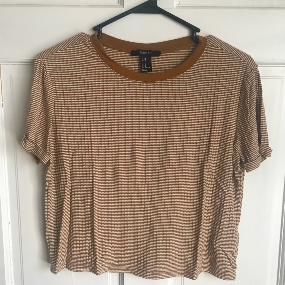 Forever21 mustard stripe top